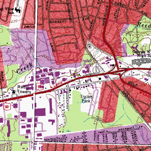 Topographic Map of United Nations Church, VA