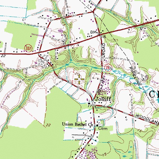 Topographic Map of Western Branch Community Church, VA