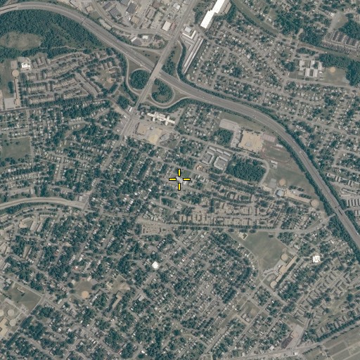 Aerial/Satellite Image of Woodville Church of the Nazarene, VA