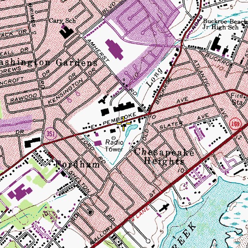 Topographic Map of Word Mission Church, VA