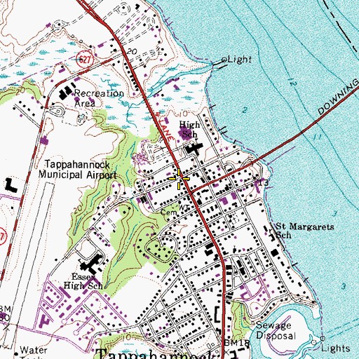 Topographic Map of Essex Public Library, VA
