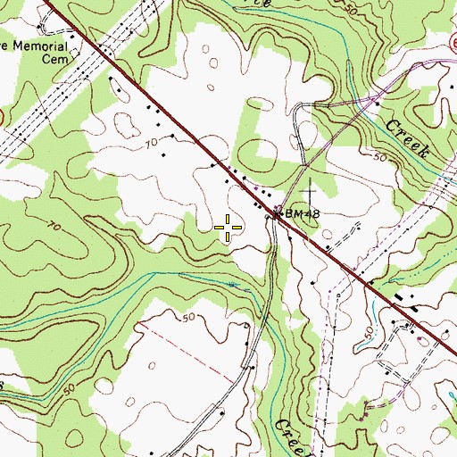 Topographic Map of Pooles Mobile Home Park, VA