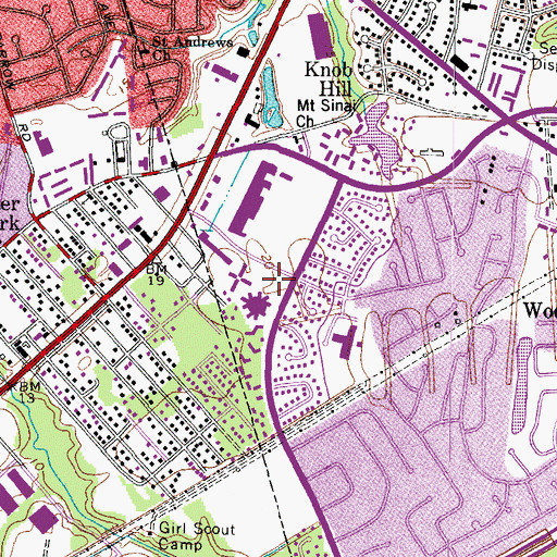 Topographic Map of Beth Sholom Home of Eastern Virginia, VA