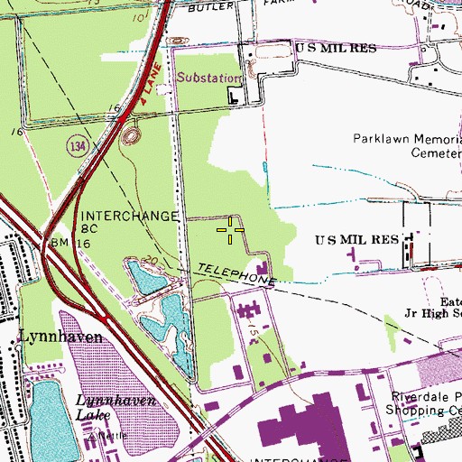 Topographic Map of Devonshire Assisted Living Facility, VA