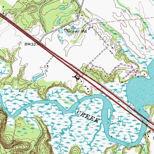 Topographic Map of Essex House Assisted Living Facility, VA