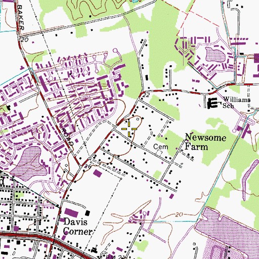 Topographic Map of Heritage Hall at Virginia Beach Nursing Home, VA