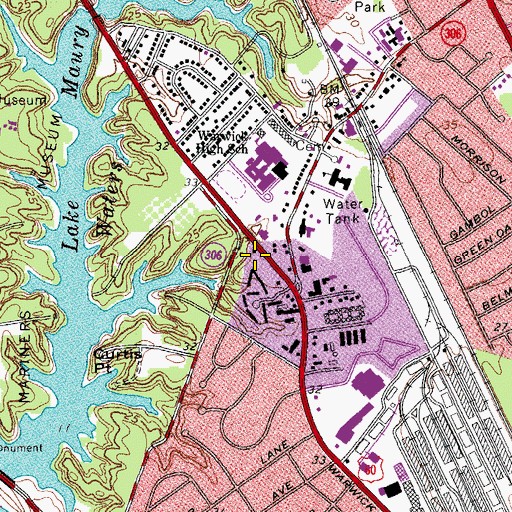 Topographic Map of Newport Nursing Home, VA