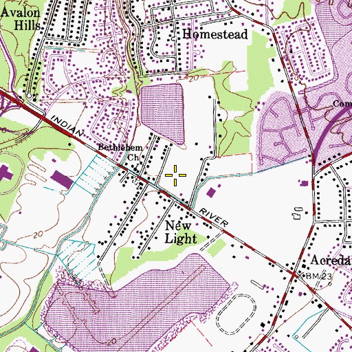 Topographic Map of Oakwood Rehabilitation and Nursing Center, VA