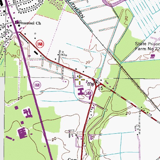 Topographic Map of Sentara Nursing Center at Chesapeake, VA
