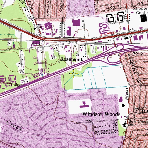 Topographic Map of Sentara Village at Virginia Beach Assisted Living Facility, VA