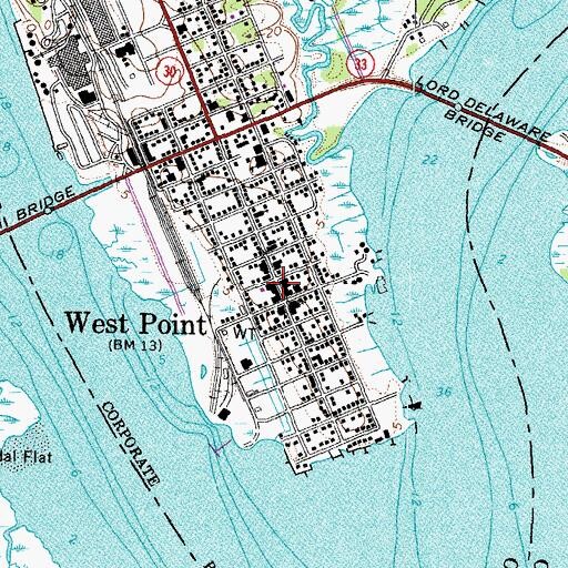 Topographic Map of Waterview Adult Home, VA
