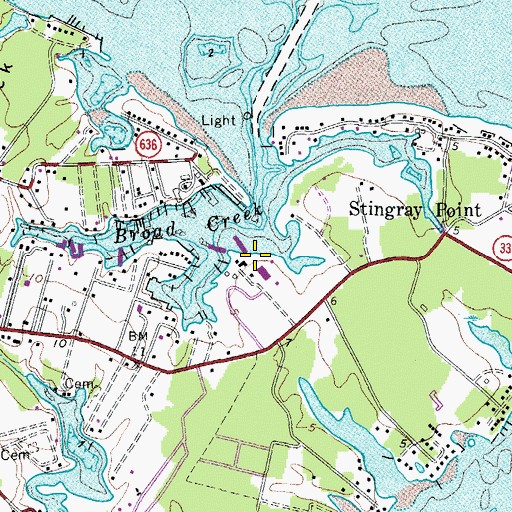 Topographic Map of Norview Marina, VA