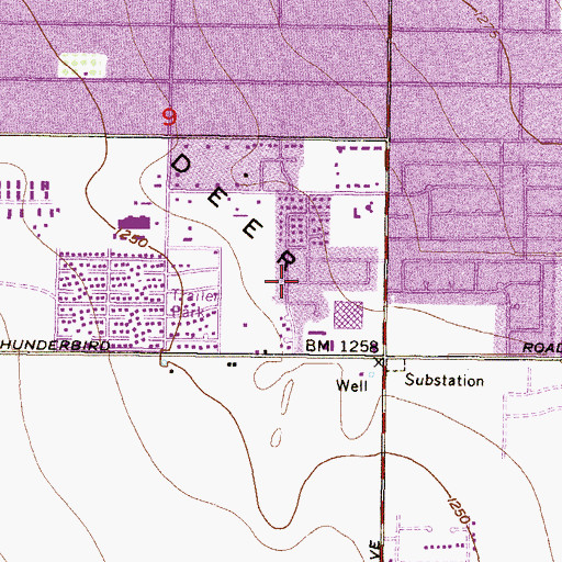 Topographic Map of Westcliff Park, AZ