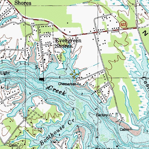 Topographic Map of Thomas Marina, VA