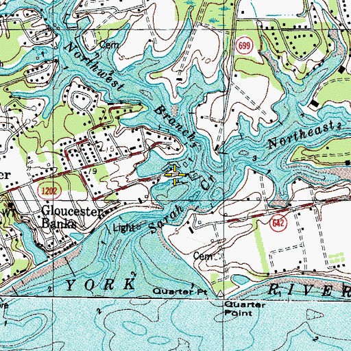 Topographic Map of York River Yacht Haven, VA