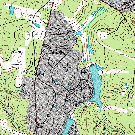 Topographic Map of Birkdale Golf and Country Club, VA
