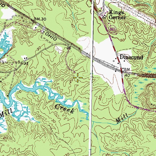 Topographic Map of Colonial Golf Club, VA
