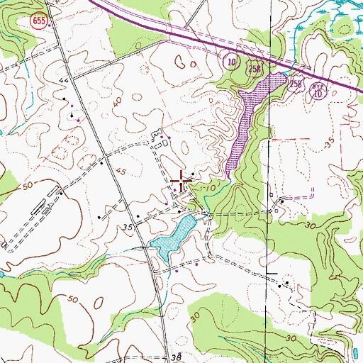 Topographic Map of Cypress Creek Golf Club, VA