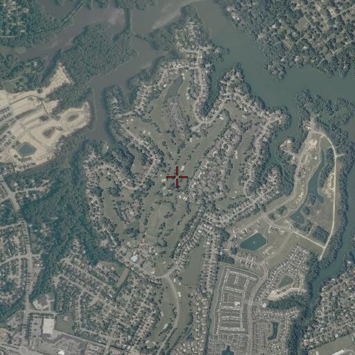 Aerial/Satellite Image of Cypress Point Golf Club, VA
