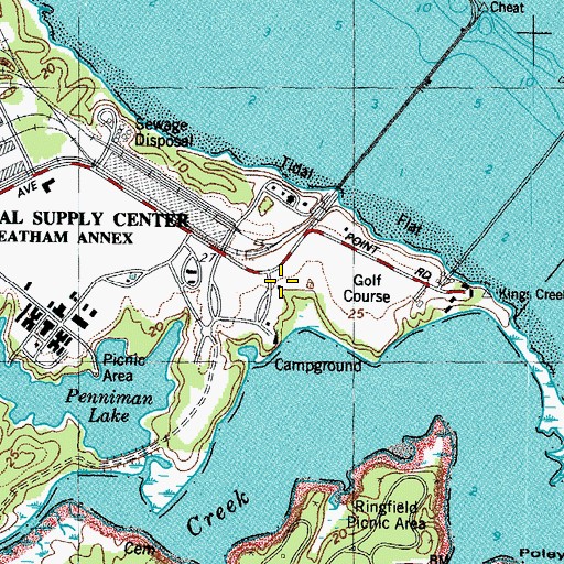 Topographic Map of Deer Cove Golf Course, VA