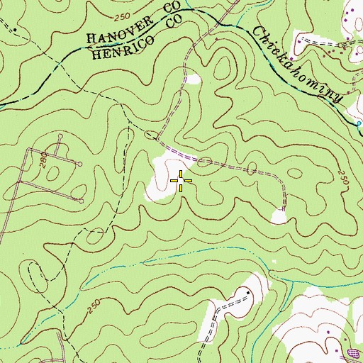 Topographic Map of Dominion Club, VA