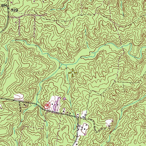 Topographic Map of Old Hickory Golf Club, VA