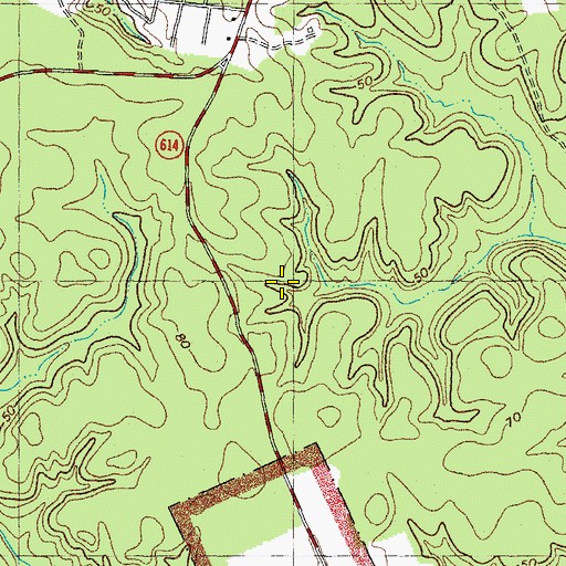 Topographic Map of Williamsburg National Golf Club, VA