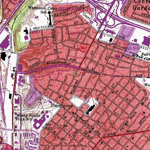 Topographic Map of Church of God of Prophecy, VA