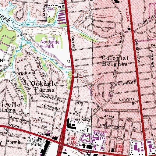 Topographic Map of Church of Jesus Christ House of Prayer, VA