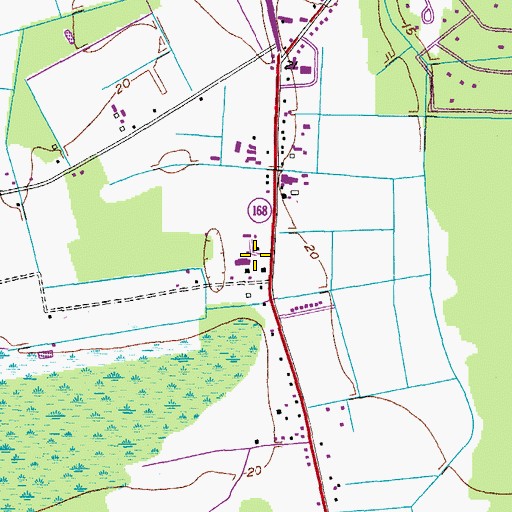 Topographic Map of Church of Saint Stephen the Martyr, VA