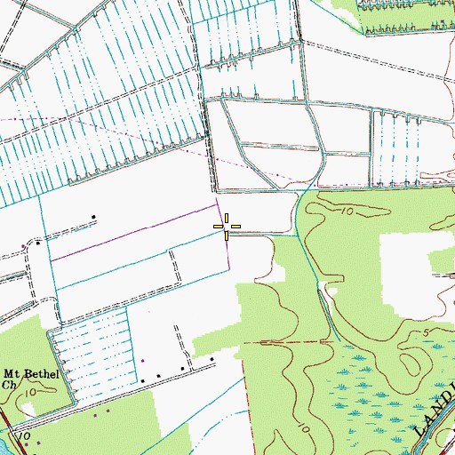 Topographic Map of Coastal Community Church, VA
