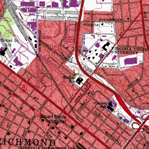 Topographic Map of Crusade For Christ Family Worship Church, VA