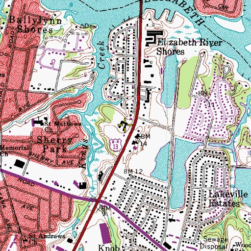 Topographic Map of Eternal Life Evangelistic Church, VA