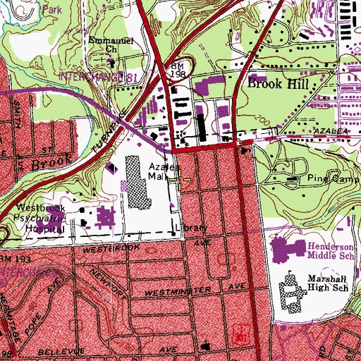 Topographic Map of Faith Refuge Church of Christ, VA