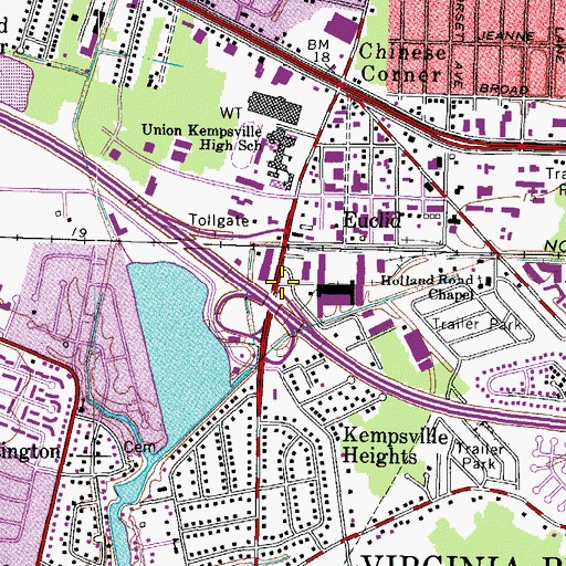 Topographic Map of Faith Temple Herald of Truth, VA