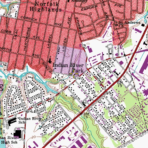 Topographic Map of Father Son Holy Spirit Church of Grace, VA