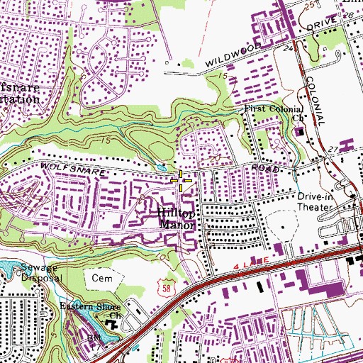 Topographic Map of Freedom Fellowship Church, VA