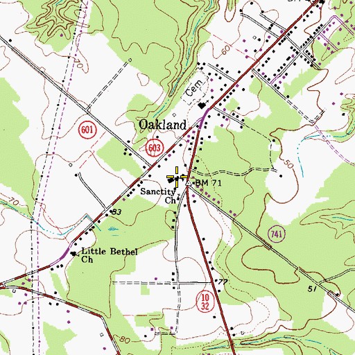 Topographic Map of Friendship Cathedral Worship Center, VA