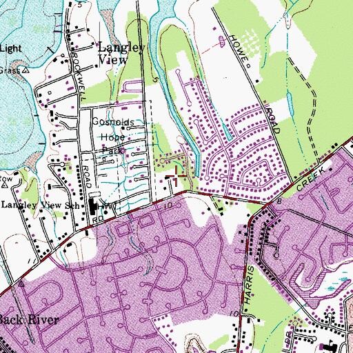 Topographic Map of Gates of Heaven Church of the Living God International, VA