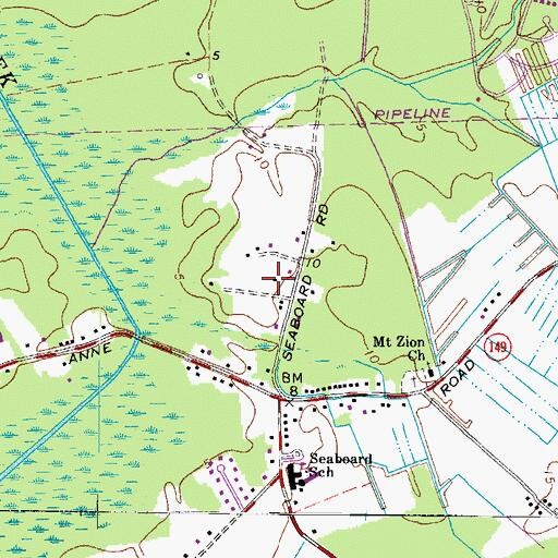 Topographic Map of Gift of Life Church, VA