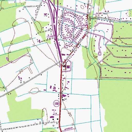 Topographic Map of Great Hope Baptist Church, VA