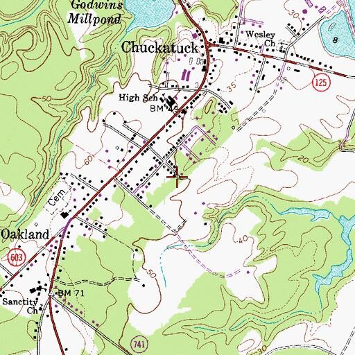 Topographic Map of Greater New Hope Church of God in Christ, VA