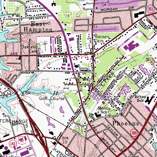 Topographic Map of Greater Works Ministries, VA