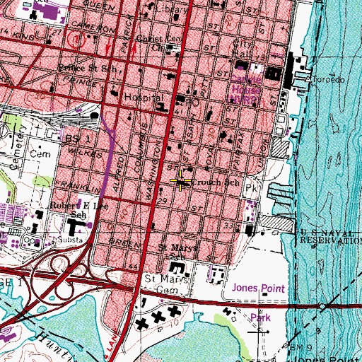 Topographic Map of Jesus is Lord Ministries Church of God in Christ, VA