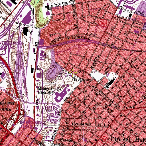 Topographic Map of Liberty Baptist Church, VA