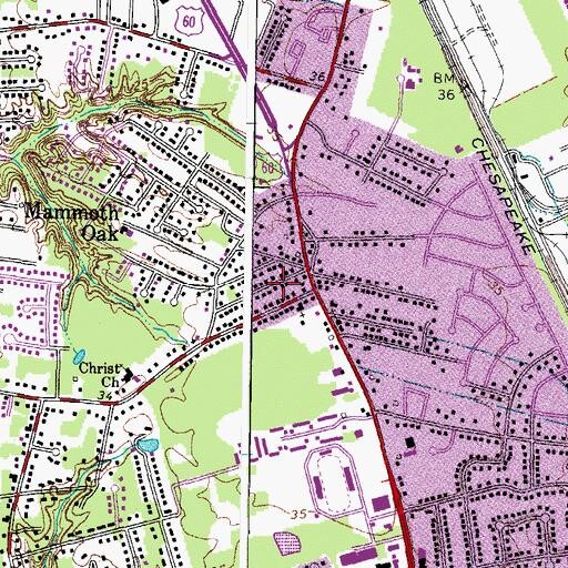 Topographic Map of Life Line Full Gospel Church, VA