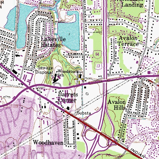 Topographic Map of Light of Life Christian Center, VA