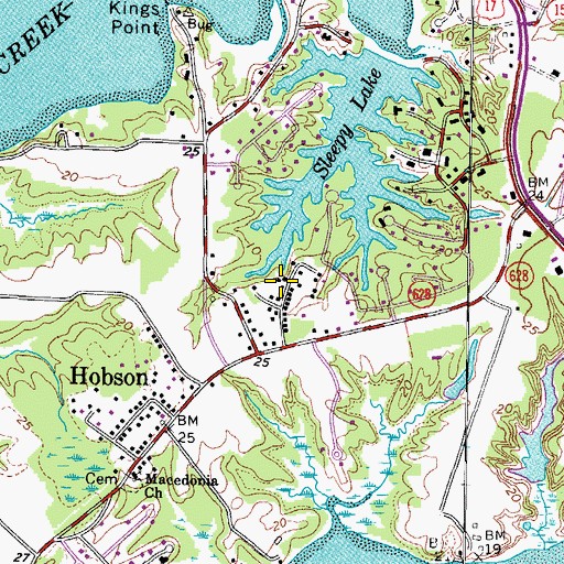 Topographic Map of Mount Lebanon Church of God and Christ, VA