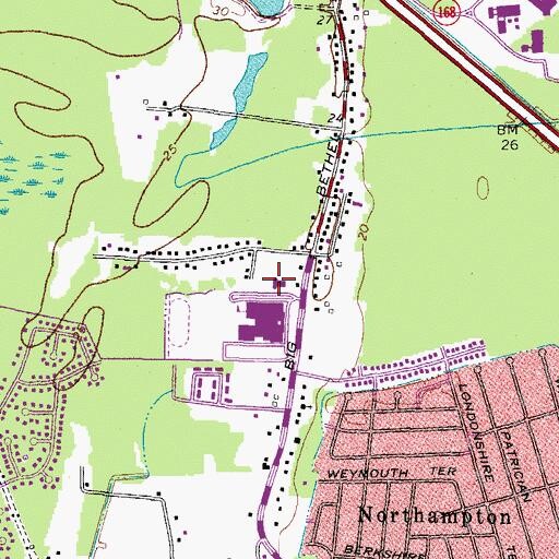Topographic Map of New Covenant Church, VA