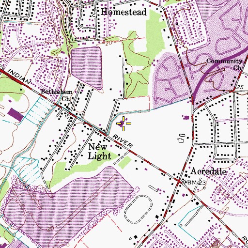 Topographic Map of New Life Providence Church, VA